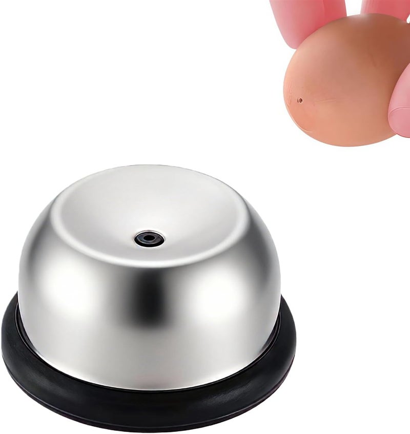 Bolsdoic Egg Piercer for Raw Eggs, Stainless Steel Needle Egg Punch Tool with Black Anti-Slip Base to Get Good Hard Boiled Eggs for Home and Commercial Kitchen Use - Image 1